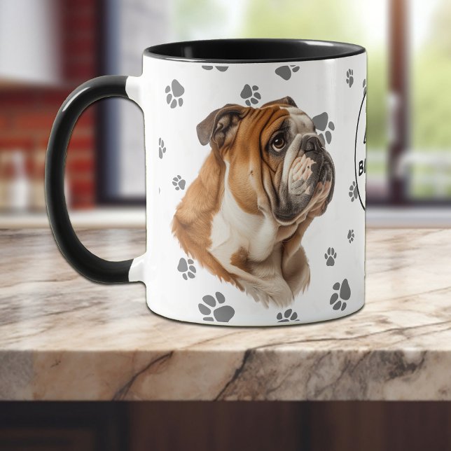 Mug Motif de monogramme empreinte de patte de mon Bull (Créateur téléchargé)
