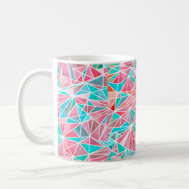 Mug Motif de mosaïque abstraite aquarelle (Gauche)