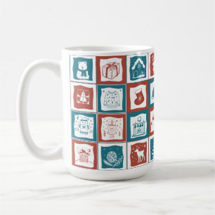 Mug Motif de mosaïque de Noël de style Avent