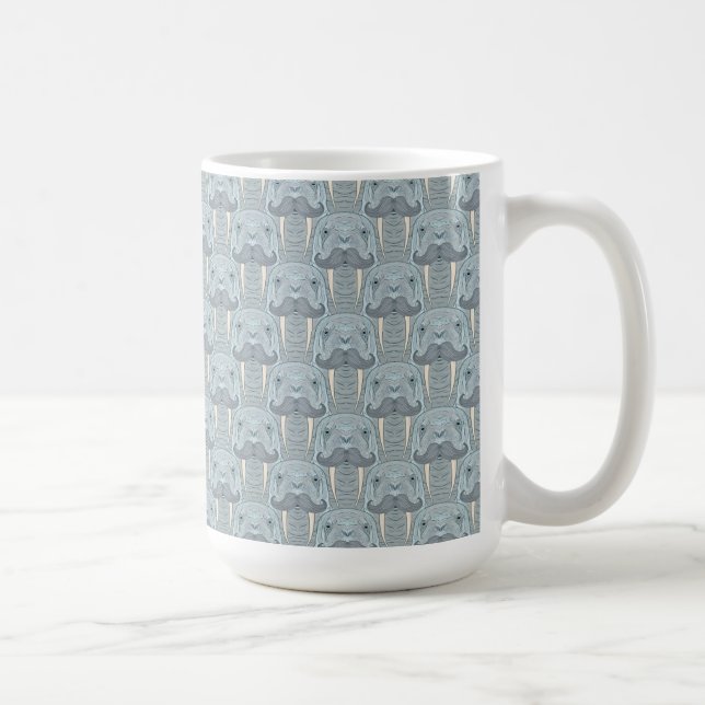 Mug Motif de moustache de morse (Droite)
