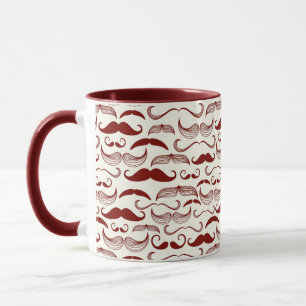 Mug Motif de moustache, rétro style 3