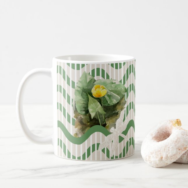 Mug Motif de nénuphars (Avec donut)