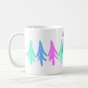 Mug Motif de Noël à l'aquarelle simple avec monogramme