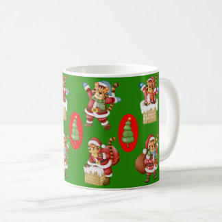 Mug Motif de Noël à répétition avec des tigres comme S