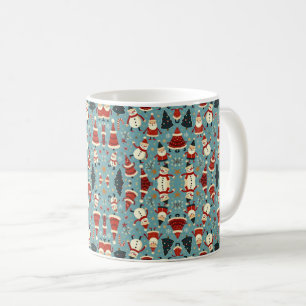 Mug Motif de Noël avec arrière - plan bleu