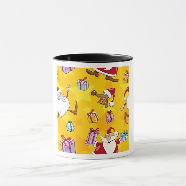Mug Motif de Noël avec cadeaux et étoiles de Santa (Créateur téléchargé)