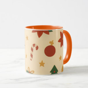 Mug Motif de Noël cosy avec cadeaux et arbres