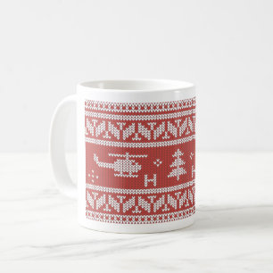 Mug Motif de Noël d'aviation d'hélicoptère