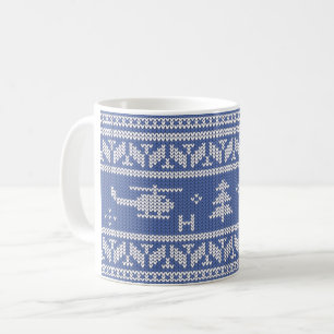 Mug Motif de Noël d'aviation d'hélicoptère