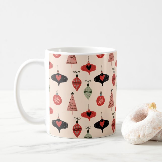 Mug Motif de Noël de milieu du XXe siècle  (Avec donut)