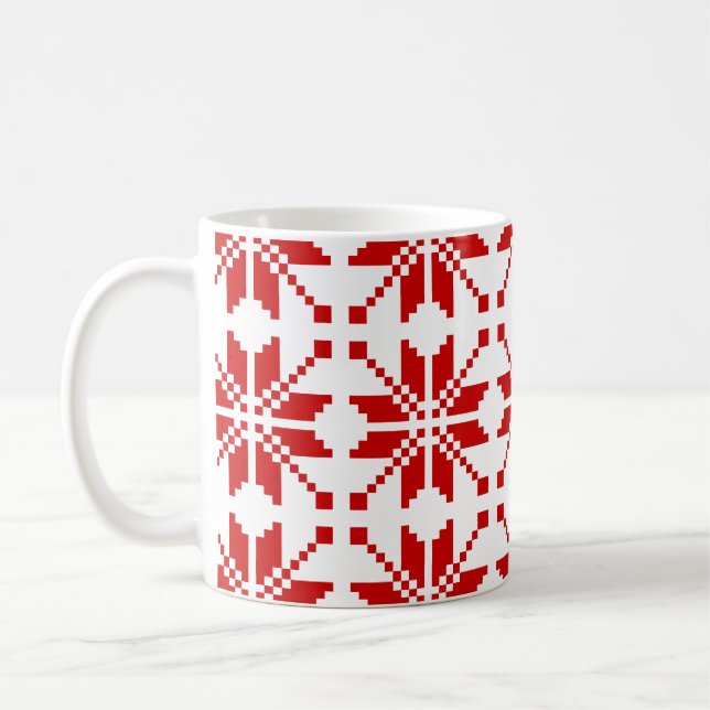 Mug Motif de Noël des flocs de neige de Noël (Gauche)