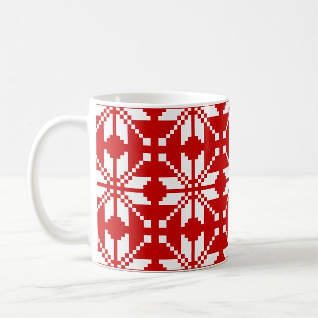 Mug Motif de Noël des flocs de neige de Noël (Gauche)