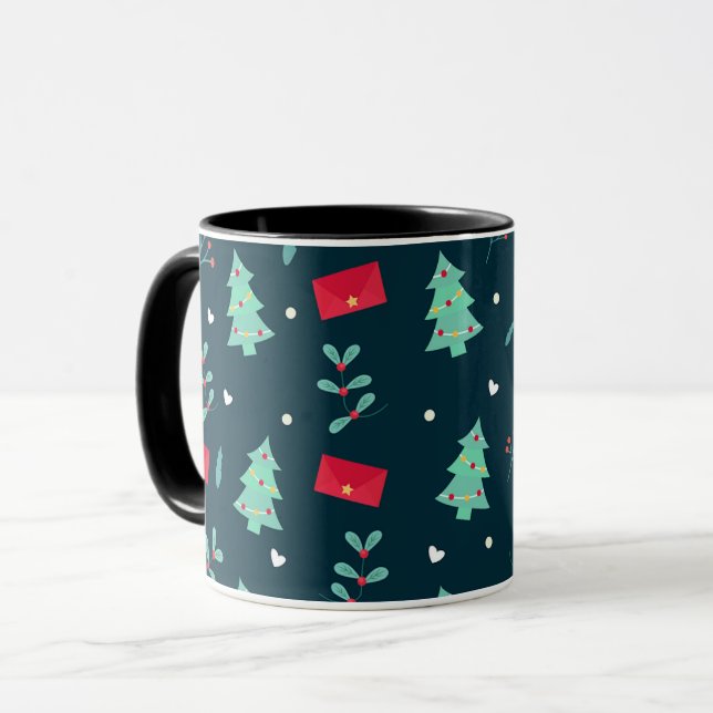 Mug Motif de Noël, design populaire, (Devant gauche)