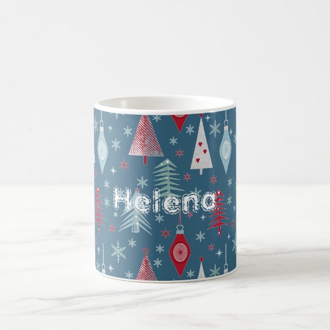 Mug Motif de Noël d'hiver. (Centre)