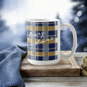 Mug Motif de Noël en or bleu n° 7 ID1009