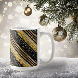 Mug Motif de Noël en or noir #28 ID1009