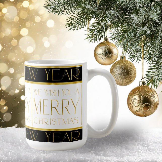Mug Motif de Noël en or noir #35 ID1009 (Créateur téléchargé)