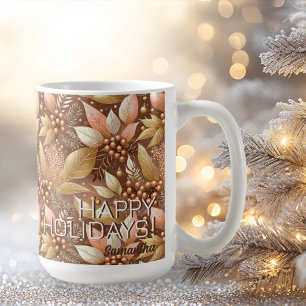 Mug Motif de Noël en or rose #8 ID1009