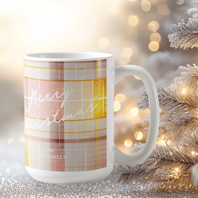 Mug Motif de Noël en or rose n° 7 ID1009 (Créateur téléchargé)