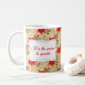Mug Motif de Noël floral personnalisé
