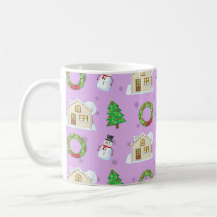 Mug Motif de Noël - Fond Violet