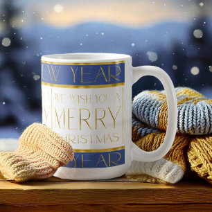 Mug Motif de Noël Gold bleu#35 ID1009