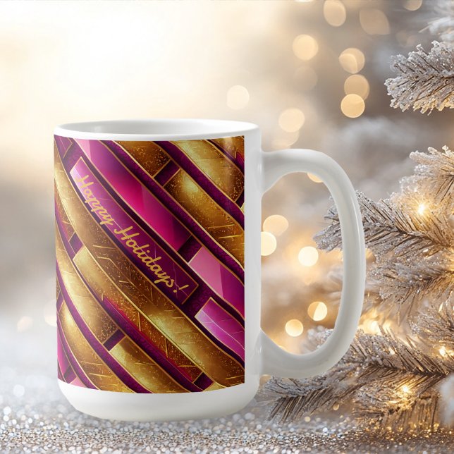 Mug Motif de Noël Magenta Gold#28 ID1009 (Créateur téléchargé)