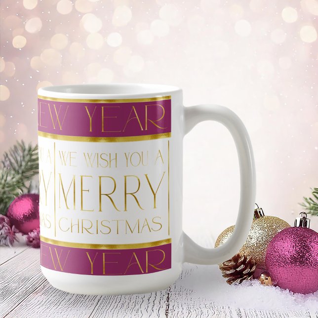 Mug Motif de Noël Magenta Gold#35 ID1009 (Créateur téléchargé)