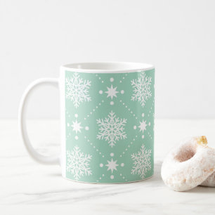Mug Motif de Noël Mint Green White