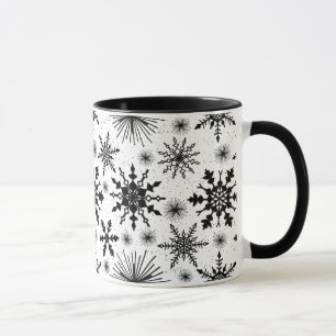 Mug Motif de Noël Noir et Blanc