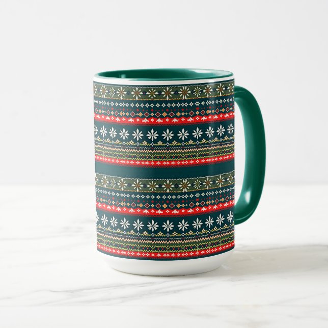 Mug motif de Noël nordique (Devant droit)