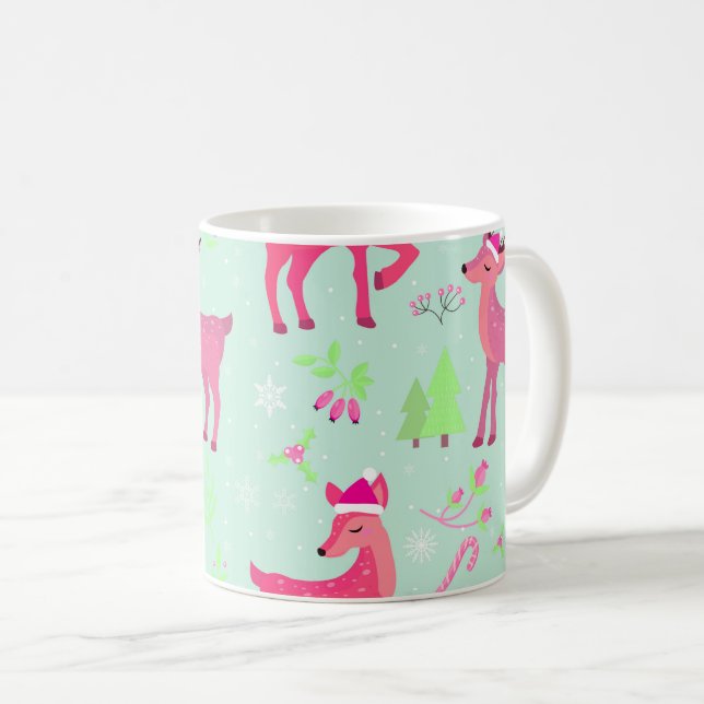 Mug Motif de Noël Reindeer (Devant droit)