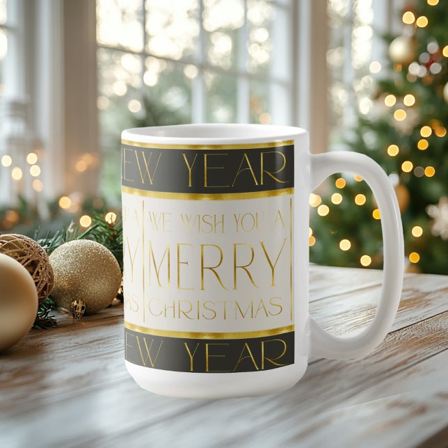 Mug Motif de Noël Vert Or #35 ID1009 (Créateur téléchargé)