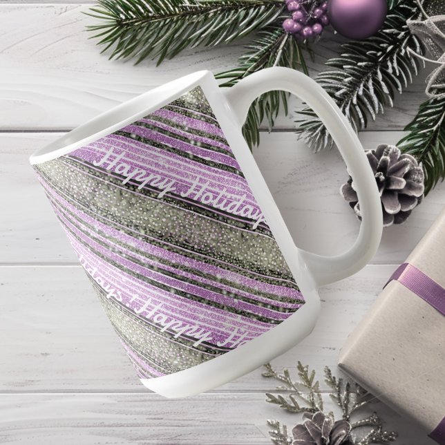 Mug Motif de Noël vert violet #28 ID1009 (Créateur téléchargé)