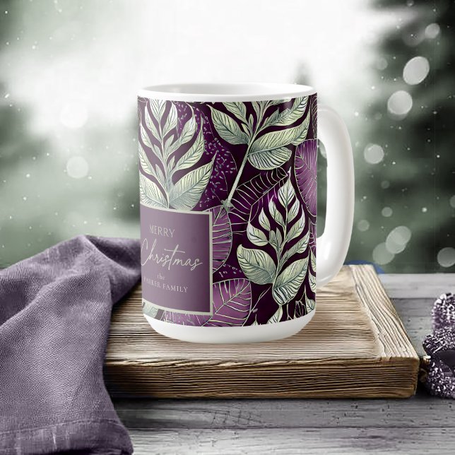 Mug Motif de Noël vert violet #29 ID1009 (Créateur téléchargé)