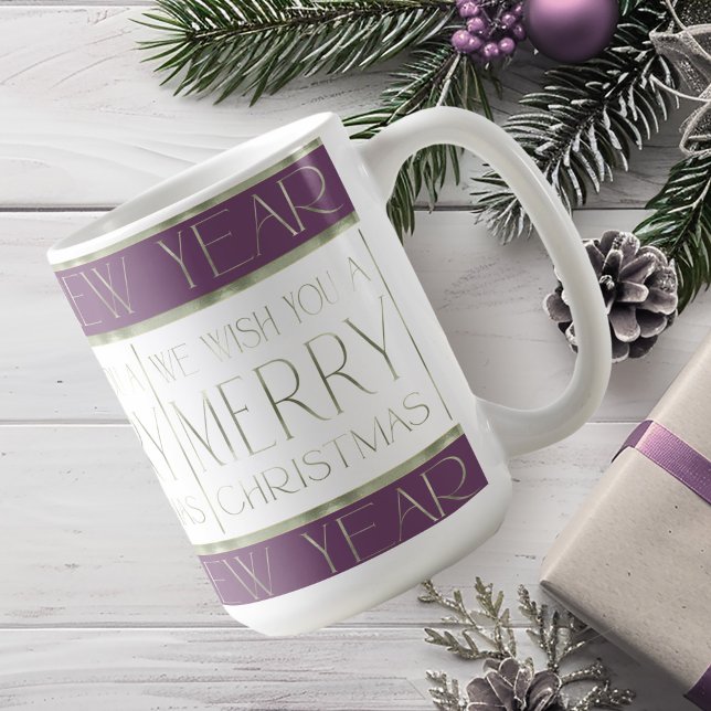 Mug Motif de Noël vert violet #35 ID1009 (Créateur téléchargé)