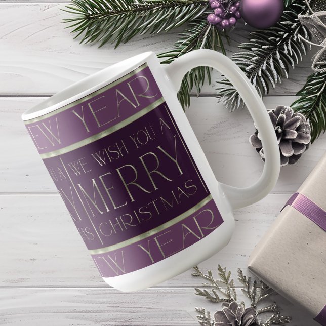 Mug Motif de Noël Violet Vert#35b ID1009 (Créateur téléchargé)