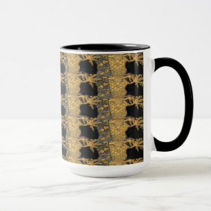 Mug Motif de noir d'or de Nouveau Gustav Klimt d'art