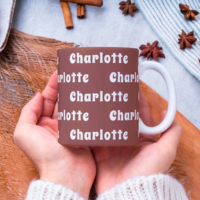 Mug motif de nom blanc Brown (Créateur téléchargé)