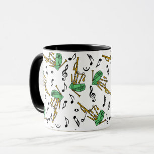 Mug Motif de note musicale Bagpipes