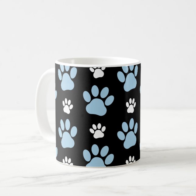 Mug Motif De Pailles, Paniers Bleus, Pailles De Chien, (Devant gauche)