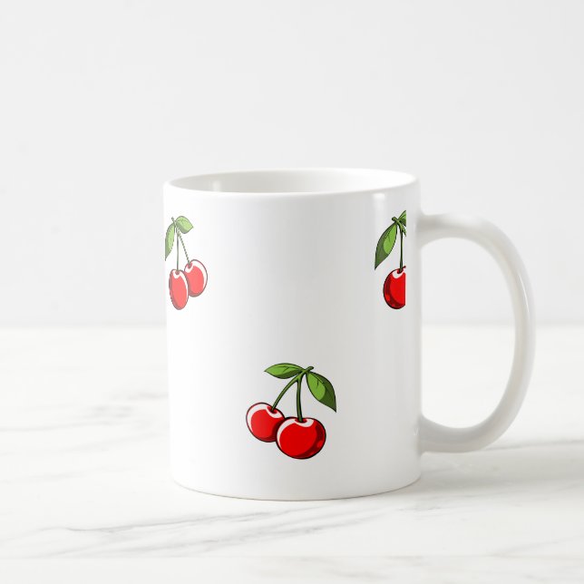 Mug Motif de paires de cerise (Droite)