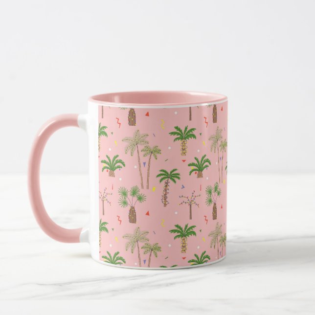 Mug Motif de palmiers de Noël tropicaux (Gauche)