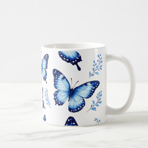 Mug Motif de papillons bleus