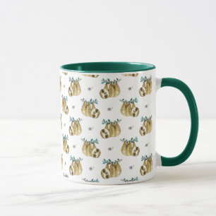 Mug Motif de paresse d'aquarelle de tarte de Cutie