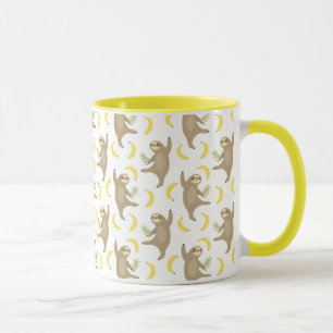 Mug Motif de paresses et de bananes