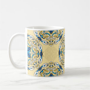 Mug Motif de patchwork vintage abstrait et transparent