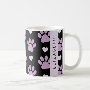 Mug Motif De Pâtes, Pâtes Lilac, Coeurs, Votre Nom
