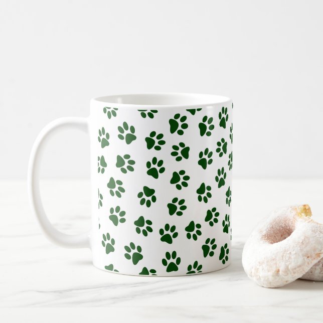 Mug Motif De Pâtes, Patrouilles De Chiens, Paws Vertes (Avec donut)