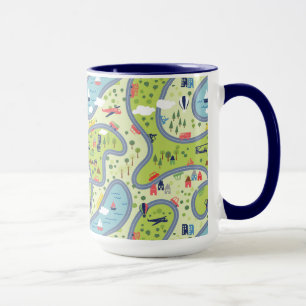 Mug Motif de paysage de promenade en voiture d'enfants